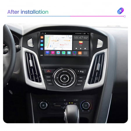 Navigatie Ford Focus 3 din 2012-2018, Rezolutie 2K, Display QLED 9.5 inch, 4GB RAM si 64GB ROM, Android, Procesor Octacore, Slot sim 4G, Sunet DSP, Wireless Carplay si Android Auto, Camera Marsarier, [4]