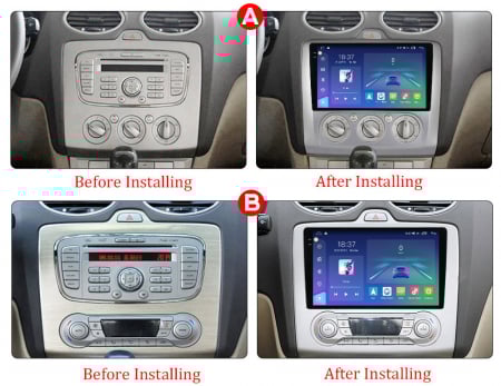 Navigatie Ford Focus mk2 din 2004-2011, Rezolutie 2K, Ecran QLED 9.5 inch, 8GB RAM si 128GB ROM, Android, Procesor Octacore, Slot sim 4G, Sunet DSP, Wireless Carplay si Android Auto [5]