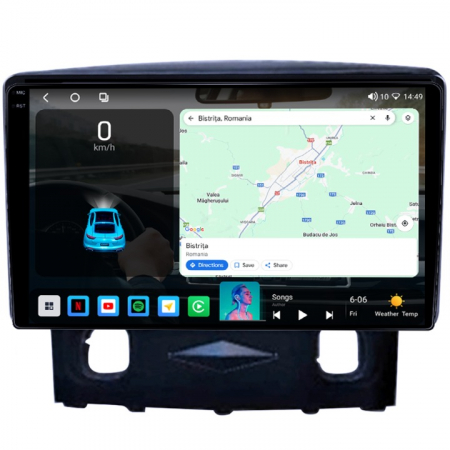 Navigatie Ford Kuga 2008-2010 Android 14 , 4GB RAM , Procesor Quad Core , Wireless Carplay si Android auto , Display HD Touchscreen, Wi-Fi , Bluetooth, USB [3]