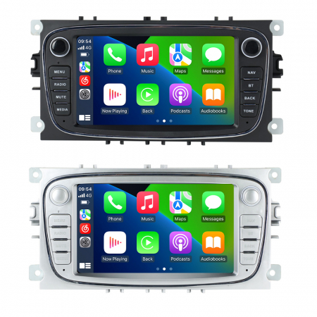 Navigatie Auto cu Android - Navigatie Ford Kuga Fiesta Tourneo Connect Fusion Focus C-MAX S-MAX Transit Galaxy Mondeo, Android 14, Wireless Carplay si Android Auto, 2GB RAM si 32GB ROM, Display IPS 7 inch, Internet, Aplicatii, W