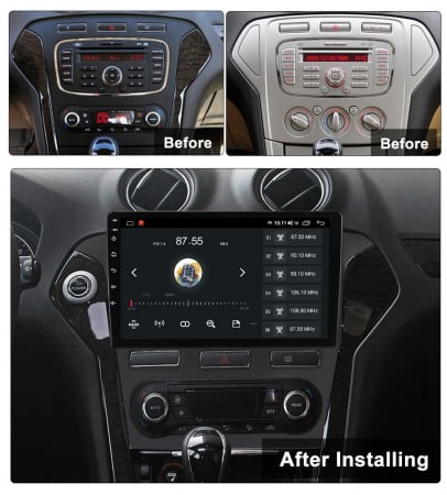 Navigatie Ford Mondeo din 2010-2014, Rezolutie 2K, Display QLED 9.5 inch, 4GB RAM si 64GB ROM, Android, Procesor Octacore, Slot sim 4G, Sunet DSP, Wireless Carplay si Android Auto, Camera Marsarier, U [1]