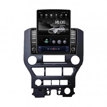 Mustang  (2015 - 2020) - Navigatie Ford Mustang din 2014-2021, Display TESLA 9.5 inch, 2GB RAM si 32GB ROM, Wireless Carplay si Android Auto, Procesor Octacore, Slot sim 4G, Sunet DSP, Camera Marsarier, Bluetooth, USB, Wi Fi,