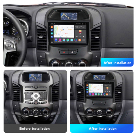 Navigatie Ford Ranger din 2011-2016, Rezolutie 2K, Ecran QLED 9.5 inch, 8GB RAM si 128GB ROM, Android, Procesor Octacore, Slot sim 4G, Sunet DSP, Wireless Carplay [3]