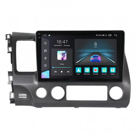Navigatie dedicata Honda cu Android - Navigatie Honda Civic din 2005-2012, Rezolutie 2K, Ecran QLED 10.5 inch, 8GB RAM si 128GB ROM, Android, Procesor Octacore, Slot sim 4G, Sunet DSP, Wireless Carplay
