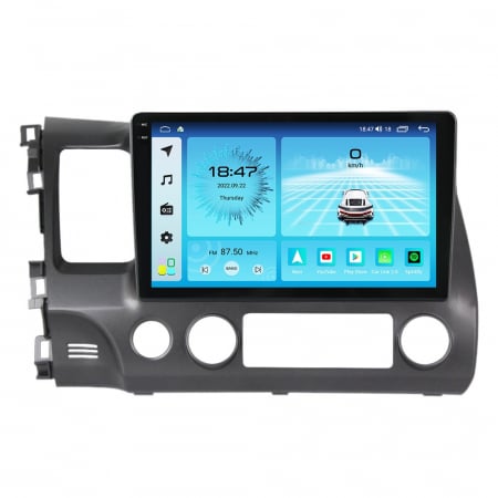 Navigatie Honda Civic din 2005-2012, Rezolutie 2K, Ecran QLED 10.5 inch, 8GB RAM si 128GB ROM, Android, Procesor Octacore, Slot sim 4G, Sunet DSP, Wireless Carplay [1]