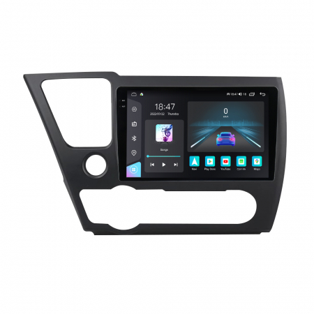Navigatie dedicata Honda cu Android - Navigatie Honda Civic din 2013-2016, Rezolutie 2K, Ecran QLED 9.5 inch, 8GB RAM si 128GB ROM, Android, Procesor Octacore, Slot sim 4G, Sunet DSP, Wireless Carplay