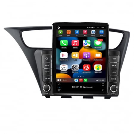 Civic Hatchback (2012 - 2017) - Navigatie Honda Civic Hatchback din 2012 - 2017, Navigatie Jeep Wrangler din 2011 - 2018, Ecran TESLA 9.7 inch, 8 GB RAM si 128 GB ROM, Android 15, Slot Sim 4G, Procesor Octa Core, Carplay Wireless si