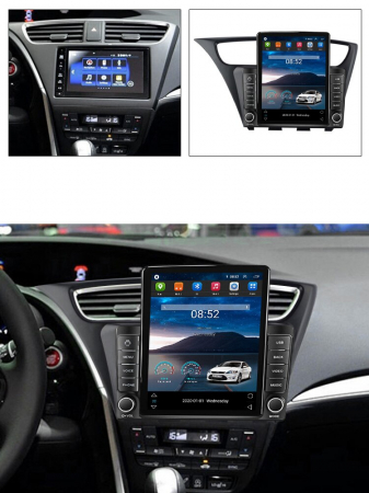Navigatie Honda Civic Hatchback din 2012 - 2017, Navigatie Jeep Wrangler din 2011 - 2018, Ecran TESLA 9.7 inch, 8 GB RAM si 128 GB ROM, Android 15, Slot Sim 4G, Procesor Octa Core, Carplay Wireless si [2]