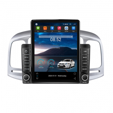 Navigatie Auto cu Android - Navigatie Hyundai accent 2006-2011 Ecran TESLA 9.7 inch, 8 GB RAM si 128 GB ROM, Android 15, Slot Sim 4G, Procesor Octa Core, Carplay Wireless si Android auto, Procesor Sunet Digital DSP