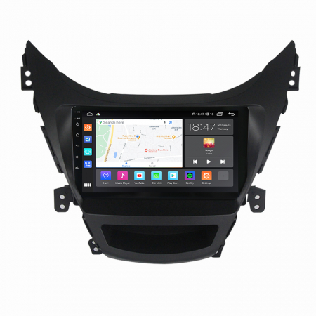 Navigatie Hyundai Elantra din 2011-2016, Rezolutie 2K, Display QLED 9.5 inch, 4GB RAM si 64GB ROM, Android, Procesor Octacore, Slot sim 4G, Sunet DSP, Wireless Carplay si Android Auto, Camera Marsarie [2]