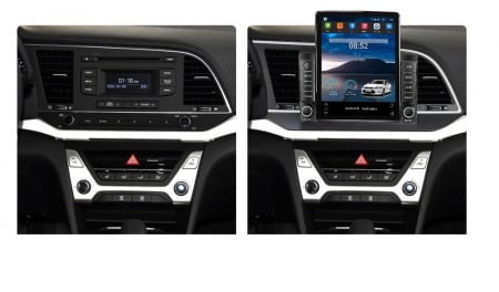 Navigatie Hyundai Elantra din 2015-2019, Display TESLA 9.5 inch, 2GB RAM si 32GB ROM, Wireless Carplay si Android Auto, Procesor Octacore, Slot sim 4G, Sunet DSP, Camera Marsarier, Bluetooth, USB, Wi [2]