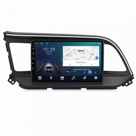 Navigatie Hyundai Elantra din 2015-2019, Rezolutie 2K, Display QLED 9.5 inch, 4GB RAM si 64GB ROM, Android, Procesor Octacore, Slot sim 4G, Sunet DSP, Wireless Carplay si Android Auto, Camera Marsarie [1]