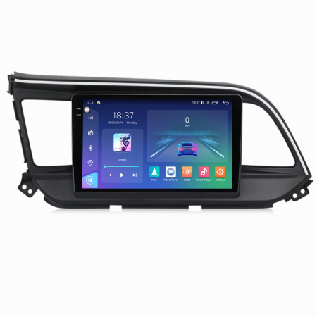 HYUNDAI - Navigatie Auto Android Hyundai Elantra din 2015-2019, Rezolutie 2K, Ecran QLED 9.5 inch, 8GB RAM si 128GB ROM, Android, Procesor Octacore, Slot sim 4G, Sunet DSP, Wireless Carplay si Android Auto