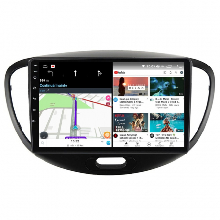 Navigatie Hyundai i10 2007 - 2013  Android 14 , 4GB RAM , Procesor Quad Core , Wireless Carplay si Android auto , Display HD Touchscreen, Wi-Fi , Bluetooth, USB [2]