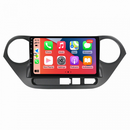 HYUNDAI - Navigatie Auto Android Hyundai i10 din 2013-2017, 4GB RAM si 32GB ROM, Display QLED 9 inch, Wireless Carplay si Android Auto, Procesor Octacore, Slot sim 4G, Sunet DSP, Camera Marsarier, Bluetooth, USB, Wi Fi, Rad
