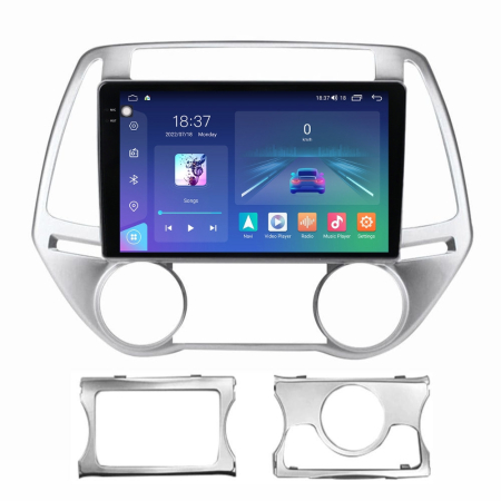 Hyundai i20 2012 - 2014 - Navigatie  Hyundai i20 2012 - 2014 Rezolutie 2K, Ecran QLED 9.5 inch, 8GB RAM si 128GB ROM, Android, Procesor Octacore, Slot sim 4G, Sunet DSP, Wireless Carplay