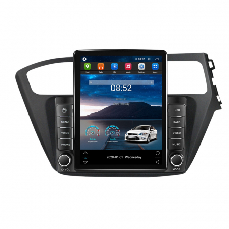 Navigatie Hyundai i20 din 2017 - 2018, Ecran TESLA 9.7 inch, 8 GB RAM si 128 GB ROM, Android 15, Slot Sim 4G, Procesor Octa Core, Carplay Wireless si Android auto, Procesor Sunet Digital DSP, Aplic [1]