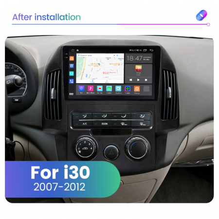 Navigatie Hyundai i30 din 2007-2012, Rezolutie 2K, Display QLED 9.5 inch, 4GB RAM si 64GB ROM, Android, Procesor Octacore, Slot sim 4G, Sunet DSP, Wireless Carplay si Android Auto, Camera Marsarier, U [2]