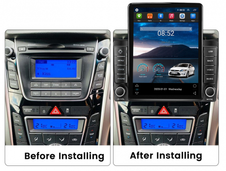 Navigatie Hyundai i30 din 2011 - 2017, Ecran TESLA 9.5 inch, 4 GB RAM si 64 GB ROM, Slot Sim 4G, Procesor Octa Core, Carplay integrat, Procesor Sunet Digital DSP, Android, Aplicatii, Usb, Camera marsa [3]