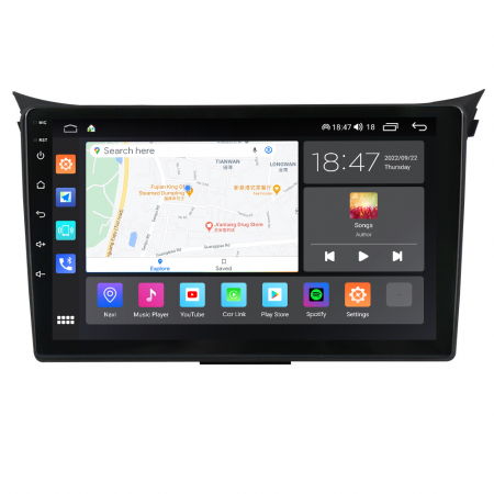 Navigatie Hyundai i30 din 2011-2017, Rezolutie 2K, Ecran QLED 9.5 inch, 8GB RAM si 128GB ROM, Android, Procesor Octacore, Slot sim 4G, Sunet DSP, Wireless Carplay [3]