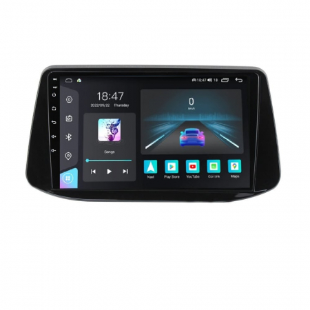Navigatie dedicata Hyundai cu Android - Navigatie Hyundai i30 din 2017-2021, Rezolutie 2K, Display QLED 9.5 inch, 4GB RAM si 64GB ROM, Android, Procesor Octacore, Slot sim 4G, Sunet DSP, Wireless Carplay si Android Auto, Camera Marsarier, U
