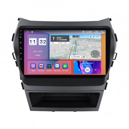 Navigatie Hyundai ix 45 Santa Fe din 2012 - 2017, 8GB RAM si 128GB ROM, Ecran QLED 9 inch, Android 14, Procesor Octacore, Slot sim 4G, Sunet DSP, Wireless Carplay si Android Auto, Camera Marsarier [3]
