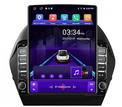 Navigatie Hyundai ix35 din 2009-2015, Display TESLA 9.5 inch, 2GB RAM si 32GB ROM, Wireless Carplay si Android Auto, Procesor Octacore, Slot sim 4G, Sunet DSP, Camera Marsarier, Bluetooth, USB, Wi Fi, [3]