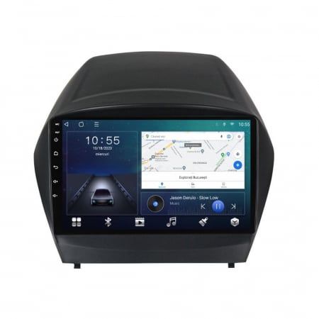 Navigatie Hyundai ix35 din 2009-2015, Rezolutie 2K, Display QLED 9.5 inch, 4GB RAM si 64GB ROM, Android, Procesor Octacore, Slot sim 4G, Sunet DSP, Wireless Carplay si Android Auto, Camera Marsarier, [2]