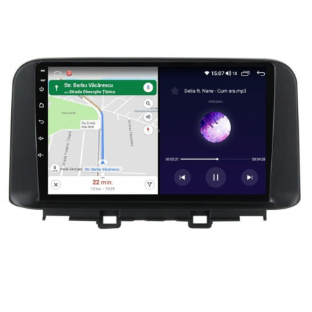Navigatie Hyundai Kona din 2018-2020, Rezolutie 2K, Display QLED 9.5 inch, 4GB RAM si 64GB ROM, Android, Procesor Octacore, Slot sim 4G, Sunet DSP, Wireless Carplay si Android Auto, Camera Marsarier, [3]