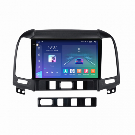 HYUNDAI - Navigatie Auto Android Hyundai Santa Fe din 2006-2012, Rezolutie 2K, Ecran QLED 9.5 inch, 8GB RAM si 128GB ROM, Android, Procesor Octacore, Slot sim 4G, Sunet DSP, Wireless Carplay si Android Auto