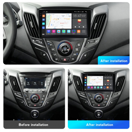 Navigatie Hyundai Veloster 2011-2017 Rezolutie 2K , 4GB RAM+64GB ROM QLED [3]
