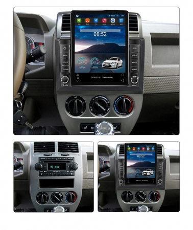 Navigatie Jeep Compass din 2006-2010, Display TESLA 9.5 inch, 2GB RAM si 32GB ROM, Wireless Carplay si Android Auto, Procesor Octacore, Slot sim 4G, Sunet DSP, Camera Marsarier, Bluetooth, USB, Wi Fi, [1]
