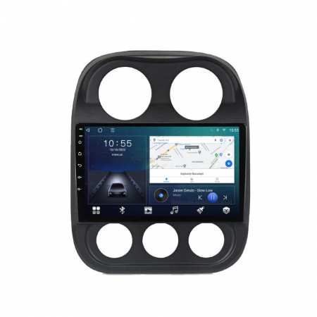 Compass (2010 - 2016) - Navigatie Jeep Compass din 2010-2016, Rezolutie 2K, Ecran QLED 9.5 inch, 8GB RAM si 128GB ROM, Android, Procesor Octacore, Slot sim 4G, Sunet DSP, Wireless Carplay si Android Auto