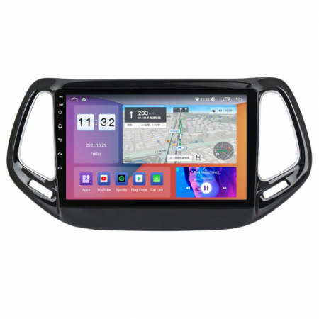 Navigatie Jeep Compass din 2016 - 2018 Android 14 , 4GB RAM , Procesor Quad Core , Wireless Carplay si Android auto , Display HD Touchscreen, Wi-Fi , Bluetooth, USB [3]