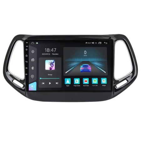 Navigatie dedicata Jeep cu Android - Navigatie Jeep Compass din 2016 - 2018, Rezolutie 2K, Display QLED 9.5 inch, 4GB RAM si 64GB ROM, Android, Procesor Octacore, Slot sim 4G, Sunet DSP, Wireless Carplay si Android Auto, Camera Marsarier