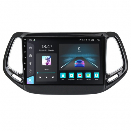 Navigatie dedicata Jeep cu Android - Navigatie Jeep Compass din 2016 - 2018, Rezolutie 2K, Ecran QLED 9.5 inch, 8GB RAM si 128GB ROM, Android, Procesor Octacore, Slot sim 4G, Sunet DSP, Wireless Carplay