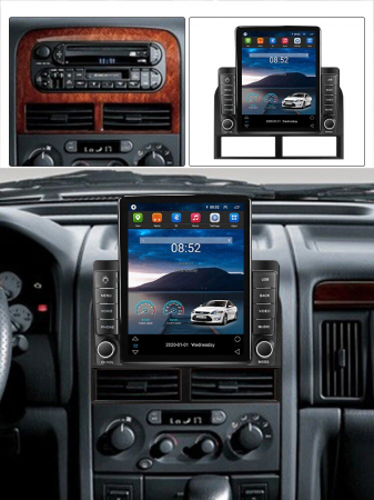 Navigatie Jeep Grand Cherokee din 1999 - 2005, Ecran TESLA 9.7 inch, 4 GB RAM si 64 GB ROM, Slot Sim 4G, Procesor Octa Core, Carplay integrat, Procesor Sunet Digital DSP, Android, Aplicatii, Usb [2]