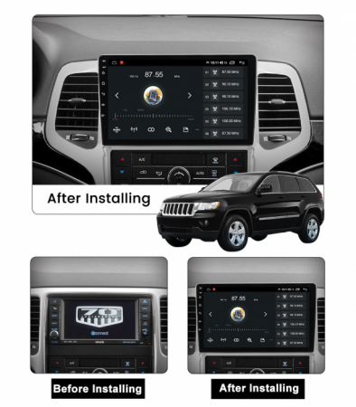 Navigatie Jeep Grand Cherokee din 2010 - 2013,  Android 14 , 4GB RAM, Octacore, Slot Sim 4G, DSP, GPS, Wi-FI, Carplay, Android Auto, USB, Bluetooth, Waze, Touchscreen, 9 inch [2]
