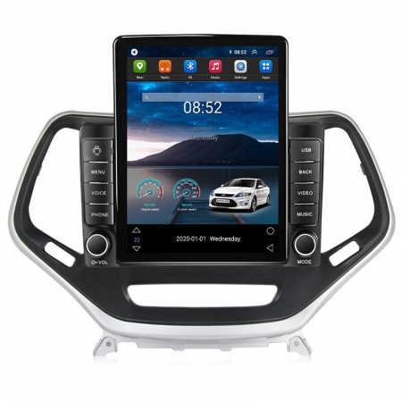 Navigatie dedicata Jeep cu Android - Navigatie Jeep Grand Cherokee din 2014-2020, Display TESLA 9.5 inch, 2GB RAM si 32GB ROM, Wireless Carplay si Android Auto, Procesor Octacore, Slot sim 4G, Sunet DSP, Camera Marsarier, Bluetooth, USB,