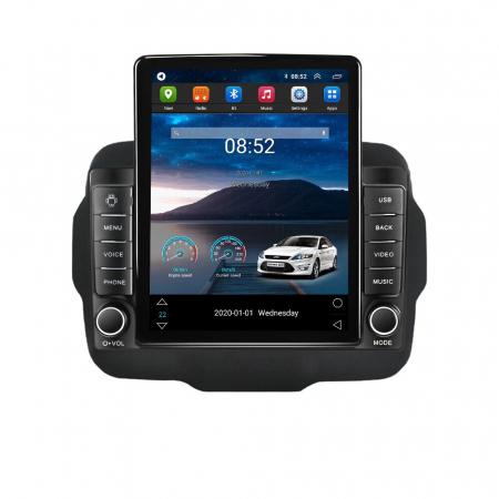Navigatie Jeep Renegade din 2015 - 2021, Ecran TESLA 9.7 inch, 4 GB RAM si 64 GB ROM, Slot Sim 4G, Procesor Octa Core, Carplay integrat, Procesor Sunet Digital DSP, Android, Aplicatii, Usb, Wi Fi, Blu [2]