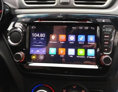 Navigatie Kia Rio din 2011-2016 Android 14 , 4GB RAM , Procesor Quad Core , Wireless Carplay si Android auto , Display HD Touchscreen, Wi-Fi , Bluetooth, USB [8]