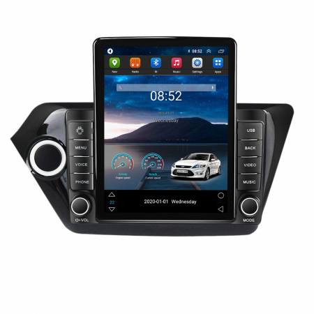 Rio (2011 - 2016) - Navigatie Kia Rio din 2011-2016, Display TESLA 9.5 inch, 2GB RAM si 32GB ROM, Wireless Carplay si Android Auto, Procesor Octacore, Slot sim 4G, Sunet DSP, Camera Marsarier, Bluetooth, USB, Wi Fi, Radi