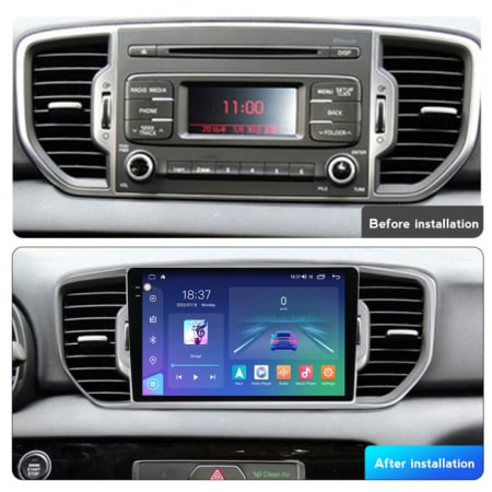 Navigatie Kia Sportage ( 2016 -2020 )  Android 14 , 4GB RAM , Procesor Quad Core , Wireless Carplay si Android auto , Display HD Touchscreen, Wi-Fi , Bluetooth, USB [4]