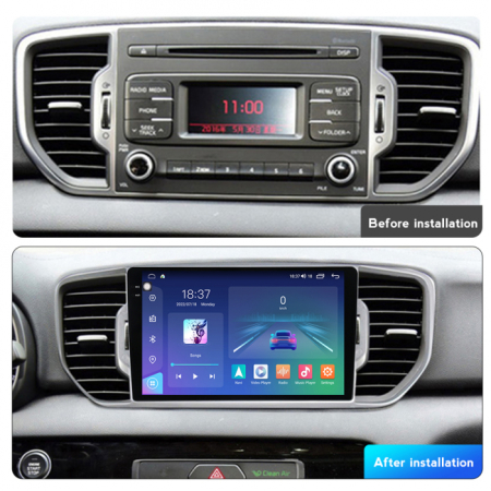Navigatie KIA Sportage ( 2016 + ) , 4GB RAM si 64GB ROM, Ecran QLED 9 inch, Android 14, Procesor Octacore, Slot sim 4G, Sunet DSP, Wireless Carplay si Android Auto, Camera Marsarier [4]