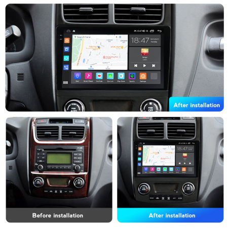 Navigatie Kia Sportage din 2007 - 2012, Rezolutie 2K, Display QLED 9.5 inch, 4GB RAM si 64GB ROM, Android, Procesor Octacore, Slot sim 4G, Sunet DSP, Wireless Carplay si Android Auto, Camera Marsarier [4]