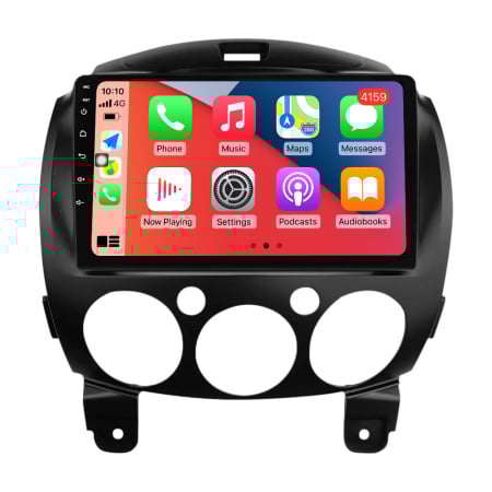 MAZDA - Navigatie Auto Android Mazda 2 din 2007-2014, 4GB RAM si 32GB ROM, Display QLED 9 inch, Wireless Carplay si Android Auto, Procesor Octacore, Slot sim 4G, Sunet DSP, Camera Marsarier, Bluetooth, USB, Wi Fi, Radio