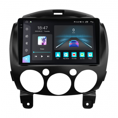 Mazda 2 (2007 - 2014) - Navigatie Mazda 2 din 2007-2014, Rezolutie 2K, Ecran QLED 9.5 inch, 8GB RAM si 128GB ROM, Android, Procesor Octacore, Slot sim 4G, Sunet DSP, Wireless Carplay si Android Auto