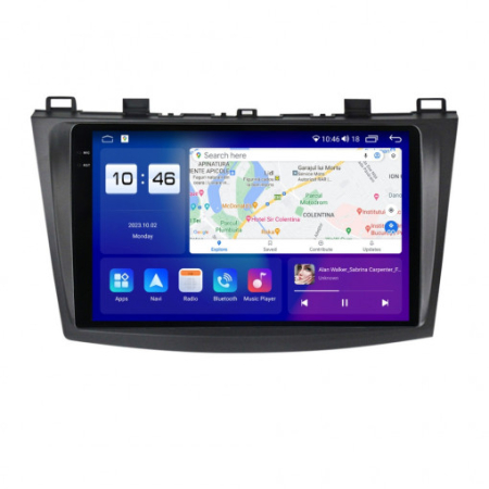 Navigatie Mazda 3 , 2009 - 2012 Rezolutie 2K, Ecran QLED 9.5 inch, 8GB RAM si 128GB ROM, Android, Procesor Octacore, Slot sim 4G, Sunet DSP, Wireless Carplay [1]
