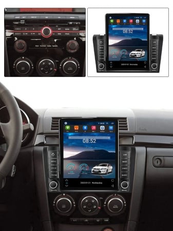 Navigatie Mazda 3 din 2003 - 2010, Ecran TESLA 9.7 inch, 4 GB RAM si 64 GB ROM, Slot Sim 4G, Procesor Octa Core, Carplay integrat, Procesor Sunet Digital DSP, Android, Aplicatii, Usb, Wi Fi, Bluetooth [1]