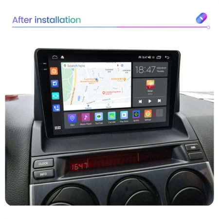 Navigatie Mazda 6 din 2002-2009 Android 14 , 4GB RAM , Procesor Quad Core , Wireless Carplay si Android auto , Display HD Touchscreen, Wi-Fi , Bluetooth, USB [3]